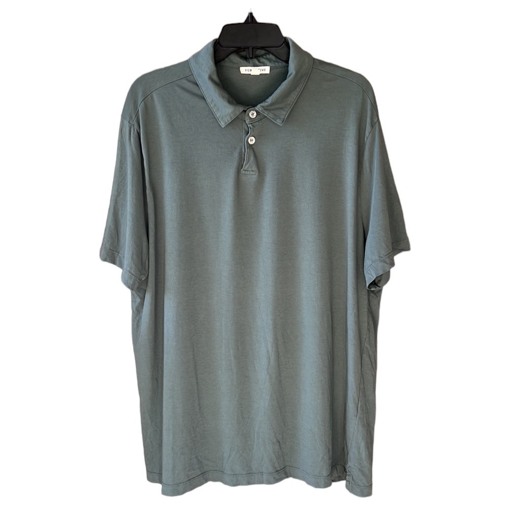 Forty Five Huckberry 100% Supima Cotton Polo Shirt Green XL